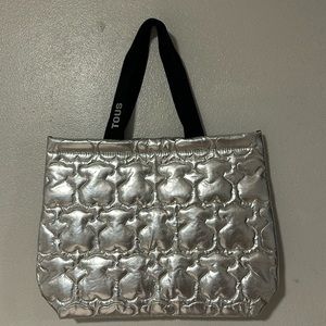 Brand New TOUS Silver Tote Bag